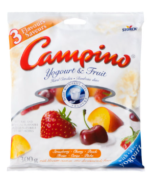 Friandise au yogourt et fruit de Campino - assortis 