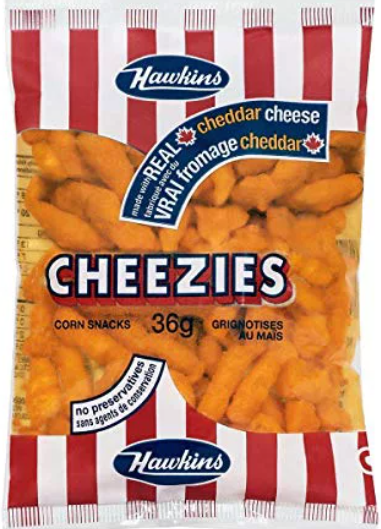 Hawkins Cheezies Box of 36 x 36g Bags