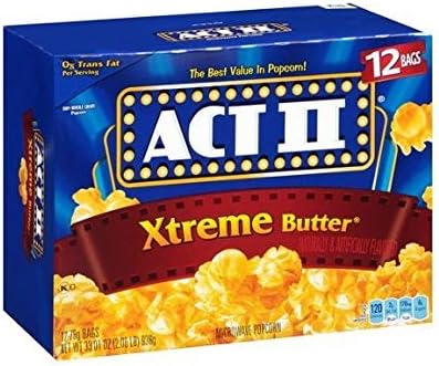 Act Ii Xtreme Butter Microwave Popcorn - 12 Bag Box 33.01 Oz by ACT II