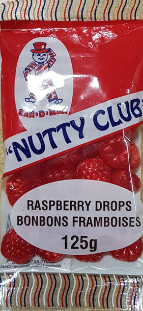 Nutty Club Raspberry Drops Candy 125g/4.4 oz., .