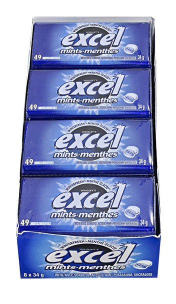 Excel Mints Winterfresh, 34g Tin, 8 Count, .
