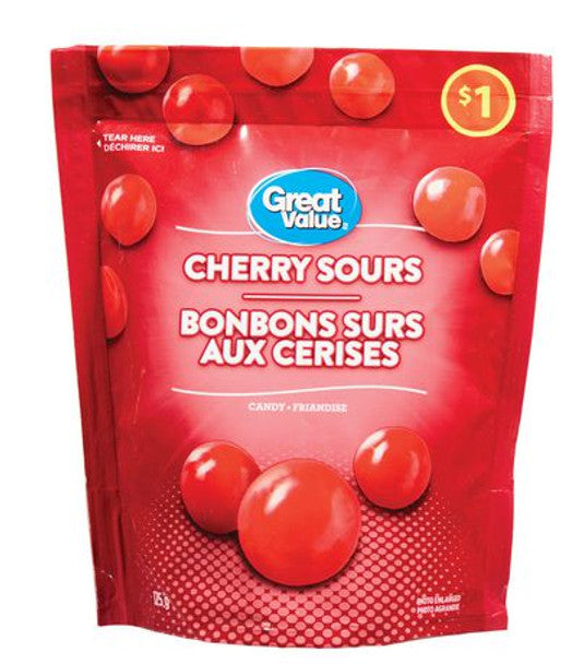 Great Value Cherry Sours Candy 125g/4.4 oz., .