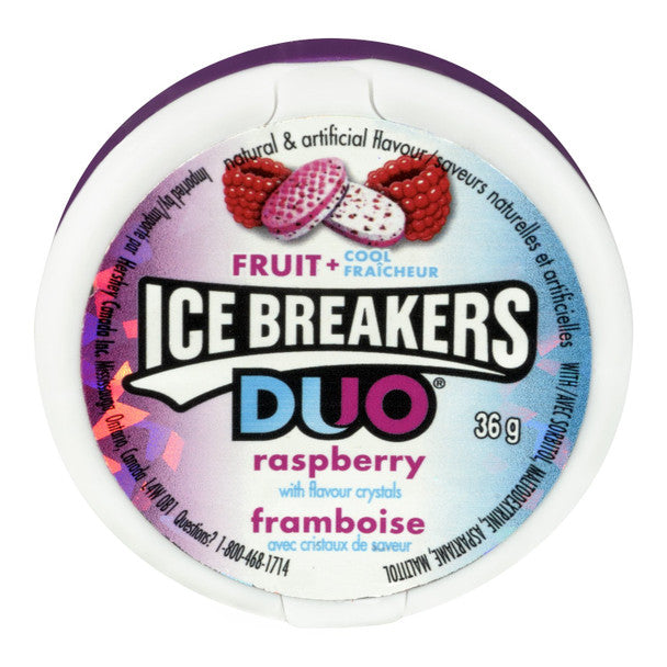 Ice Breakers Duo Raspberry Mints, 1.5oz. 36g(Pack of 6).