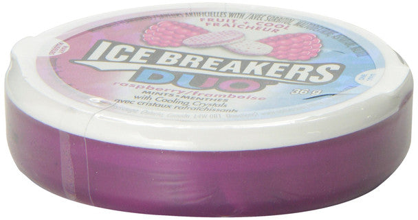 Ice Breakers Duo Raspberry Mints, 1.5oz. 36g(Pack of 6).