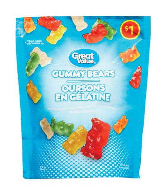 Great Value Gummy Bears Candy 125g/4.4 oz., .