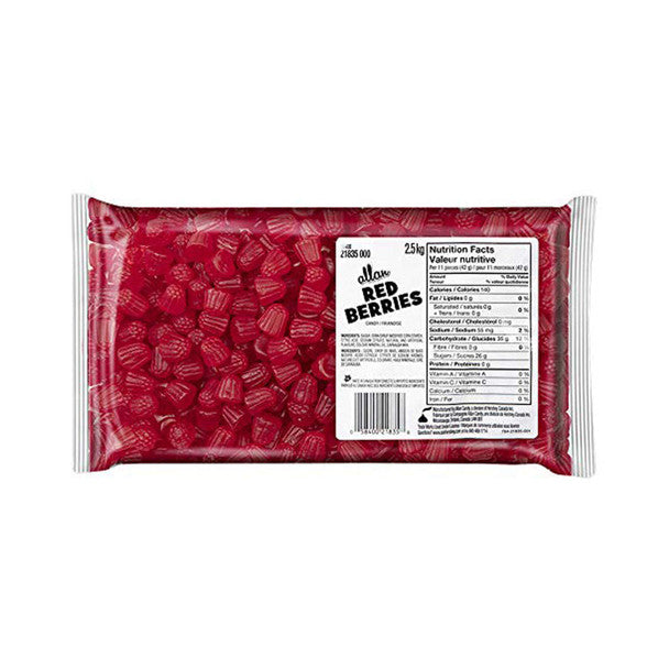 Allan Red Berries, 2.5kg/5.5lbs., Gummy Candy,.