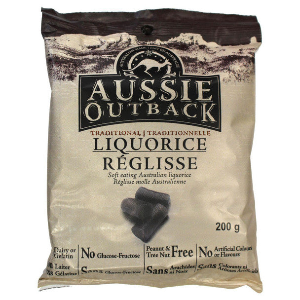 Aussie Outback Traditional soft eating Australian liquorice, 200g/7.1 oz., .