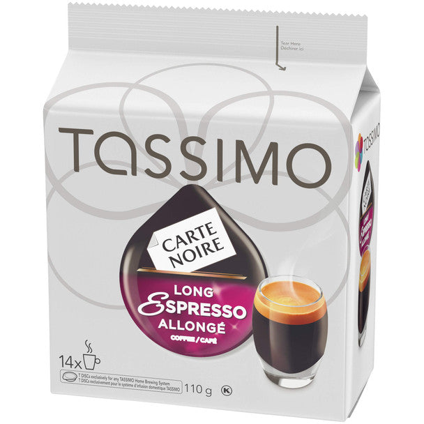 Shop Tassimo Carte Noire Long Espresso - 110g/3.9oz (14 T-Discs)