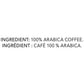 Tassimo Carte Noire Long Espresso - 110g/3.9oz (14 T-Discs) Ingredients List