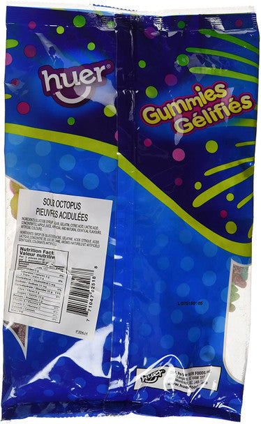 Huer Small Sour Octopus Gummy Candy Bag - 1kg/2.2lb