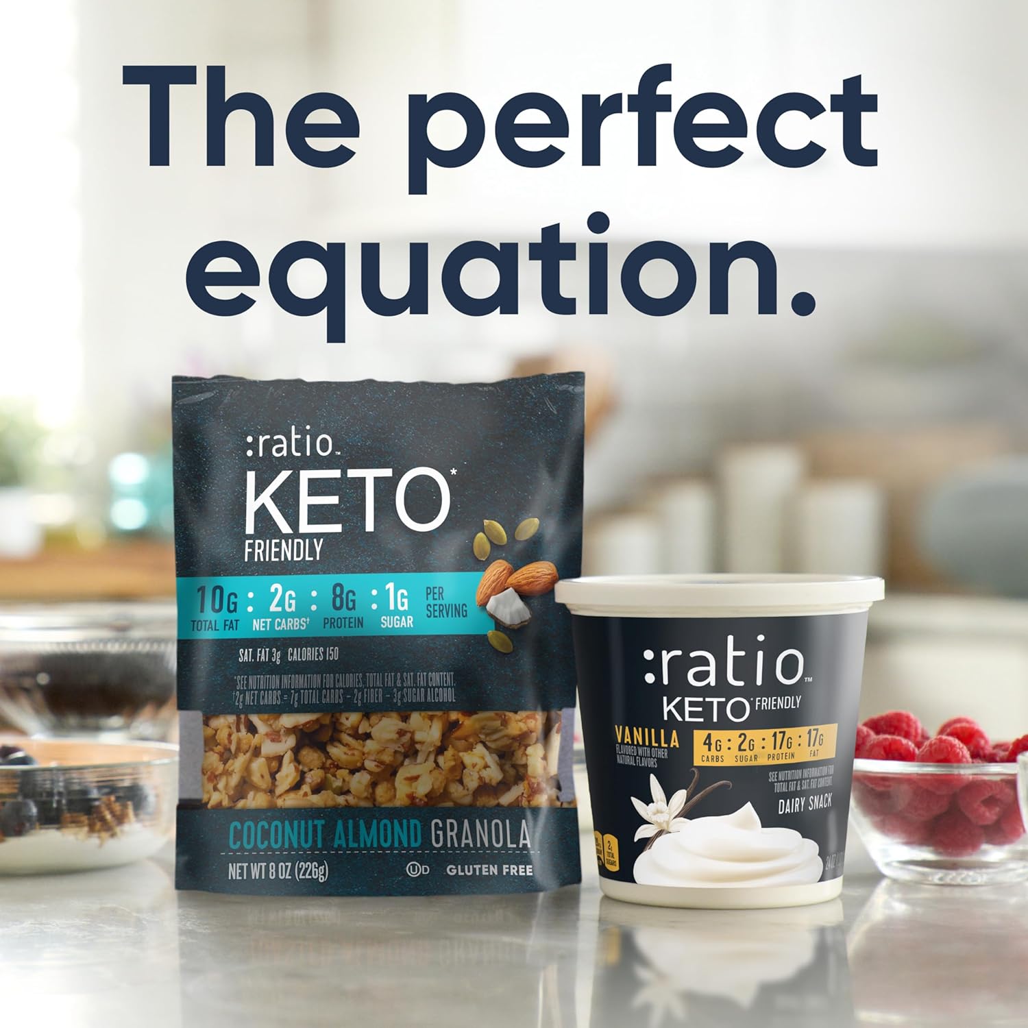 Get :ratio KETO Friendly Granola Pouch Coconut Almond - 8oz