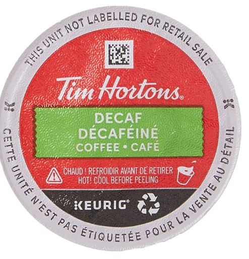 Order Tim Hortons Single-serve Decaf 80 K-Cup Pods, 840g/29.6oz