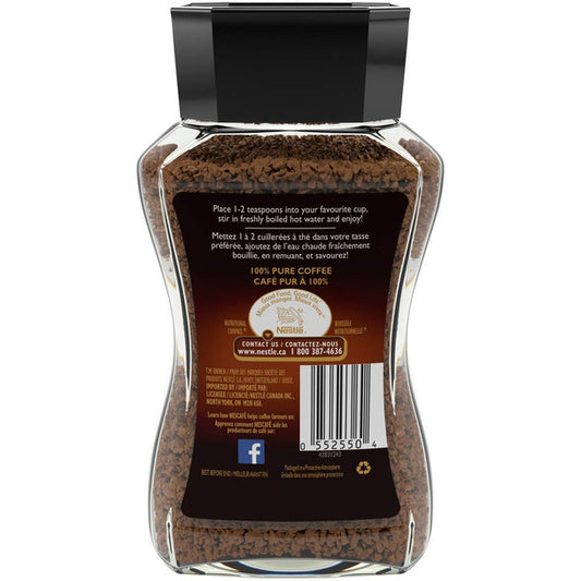 Nescafe Taster's Choice Classic Instant Coffee 100g Back Side Information