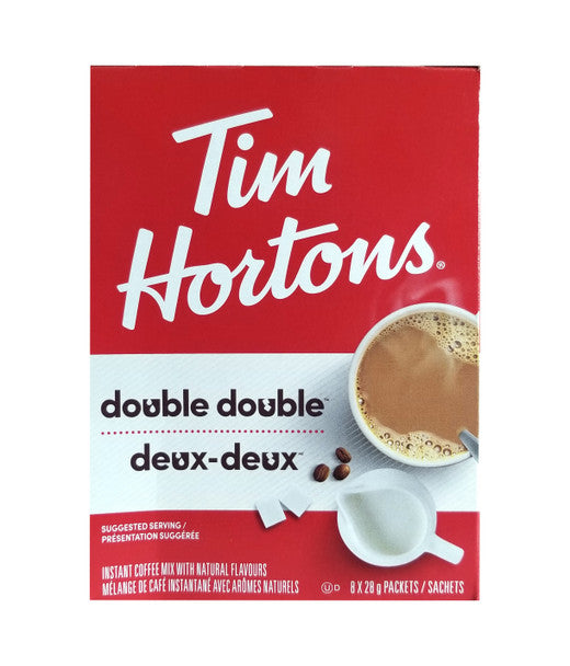 Grab Tim Hortons Double Double Instant Coffee Mix - 8 x 28g/1oz