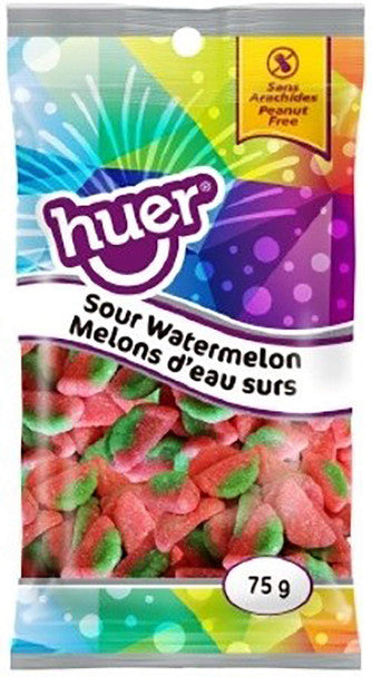 Huer Gummy Candy, Sour Watermelon, 1x 75g/2.6 oz.,Peg Bag, Rare Candy .