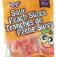 Huer Sour Peach Slices Gummy Candy, 120g/4.2 oz., Peg Bag, .