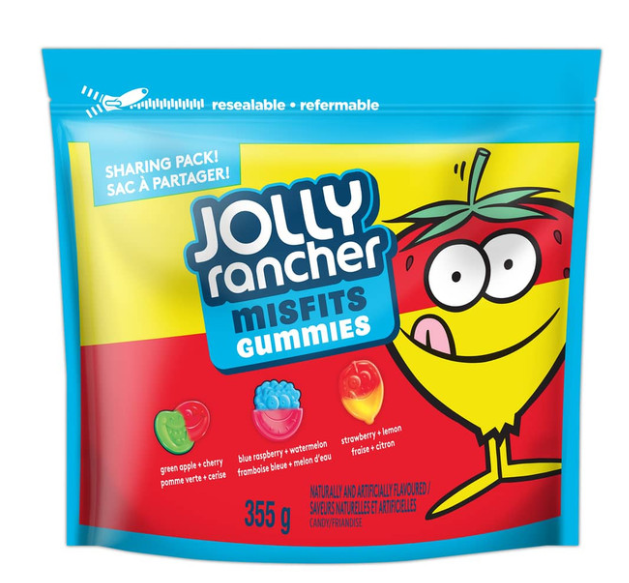 Jolly Rancher Misfits Assorted Original Gummies, 355g/12.4 oz., Sharing Bag, .