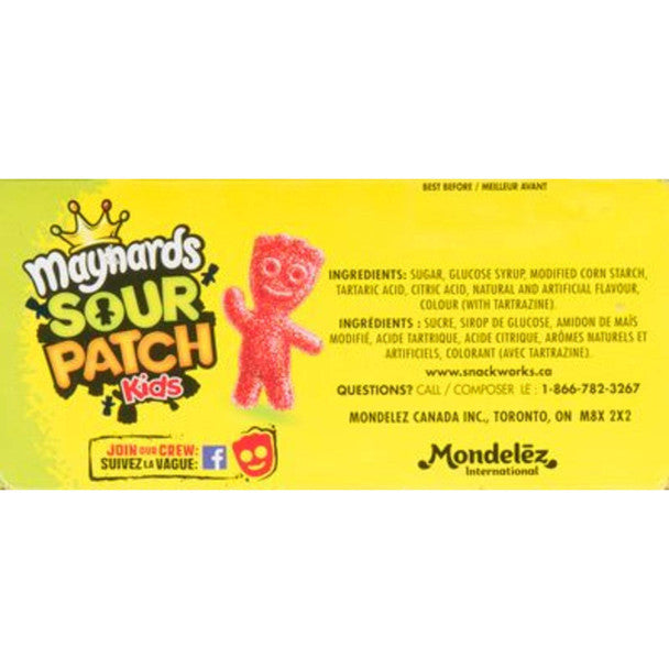 Maynard's Sour Patch Kids (18pk) 60g/2.1oz per pack)