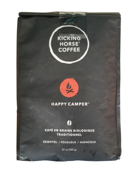 Kicking Horse Organic Happy Camper Whole Bean Coffee, 30 oz./830g .