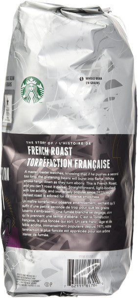 Starbucks French Roast Whole Bean 100% Arabica Coffee 1.13kg/2.5lbs Side Information