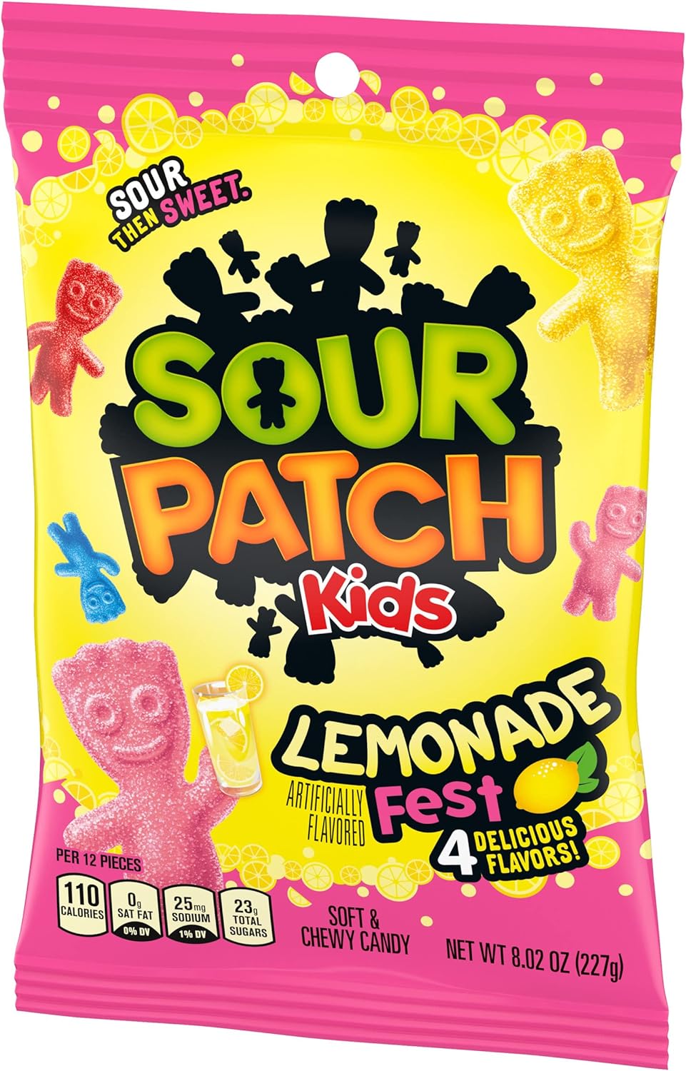 SOUR PATCH KIDS Lemonade Fest Soft & Chewy Candy, 8.02 oz Bag