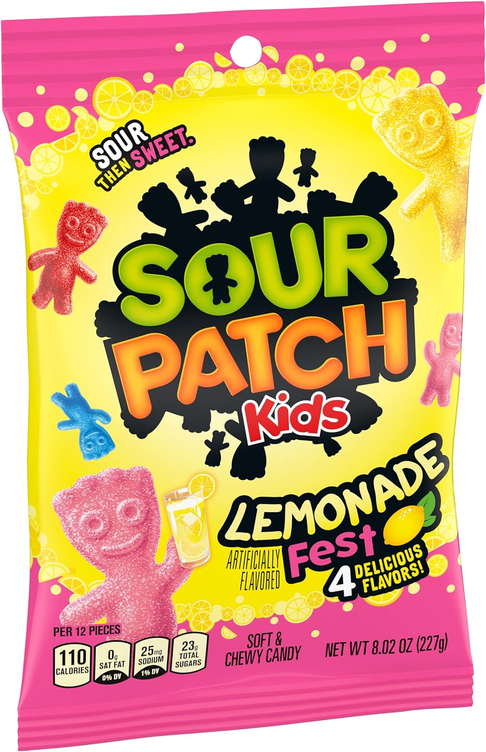 SOUR PATCH KIDS Lemonade Fest Soft & Chewy Candy, 8.02 oz Bag