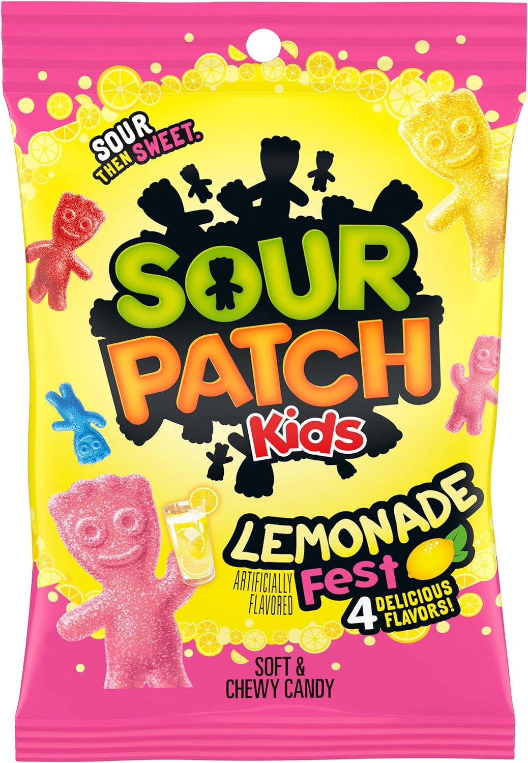 SOUR PATCH KIDS Lemonade Fest Soft & Chewy Candy, 8.02 oz Bag