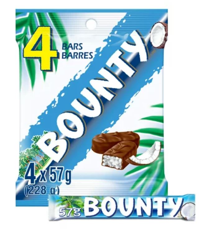 Buy Cadbury Bounty Chocolate 4 Pack 228 Grams 10.15 Ounces