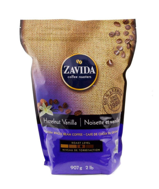 Order Zavida Premium Hazelnut Vanilla Whole Bean Coffee - 907g/2lb