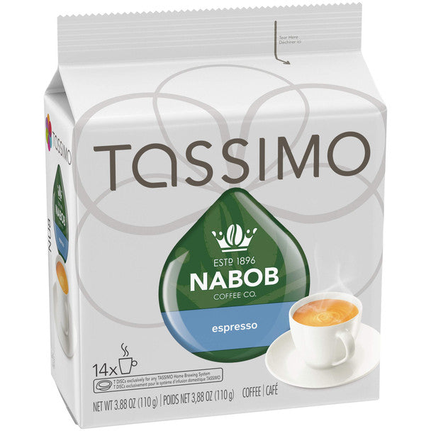 Order Tassimo Nabob Espresso Coffee 14 T-Discs- 110g/3.88oz