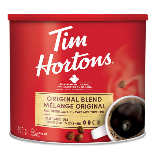 Tim Hortons Original Coffee, Fine Grind Coffee,medium, 930g/33oz.,.