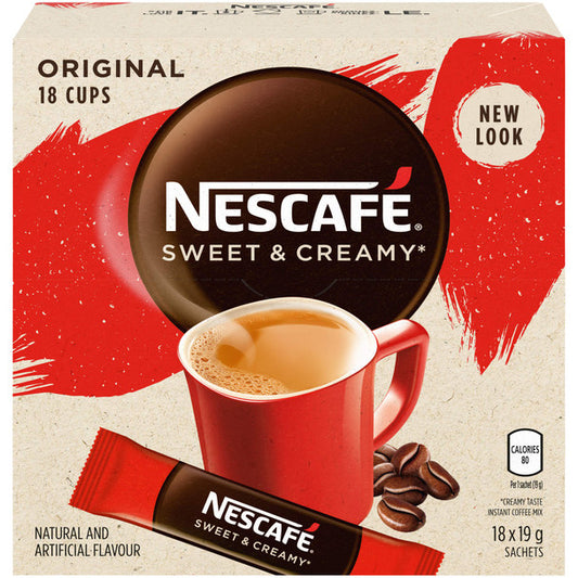 Buy Nescafe Sweet & Creamy Original Instant Coffee Sachet 18x19g