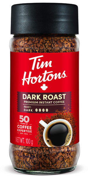 Tim Hortons Dark Roast Instant Coffee, 100% Colombian, 100g/3.5 oz. Jar, .