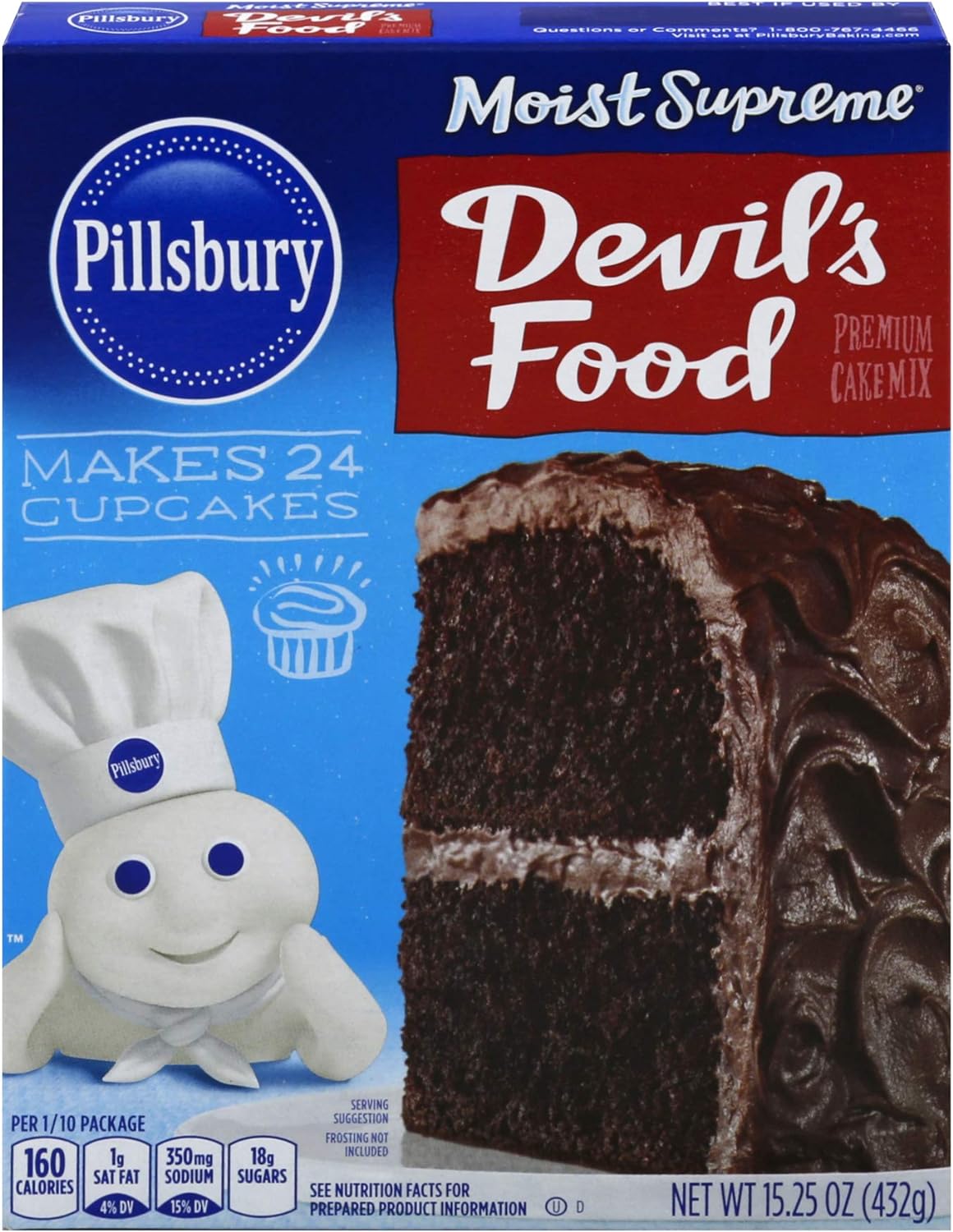 Pillsbury Moist Supreme Premium Devil's Food Cake Mix 432g