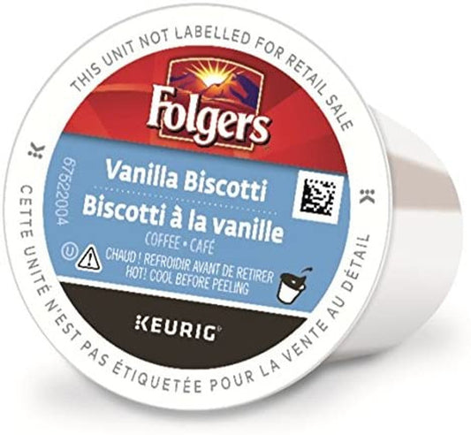 Shop Folgers Vanilla Biscotti Coffee Pods - 108g (12 K-Cups)