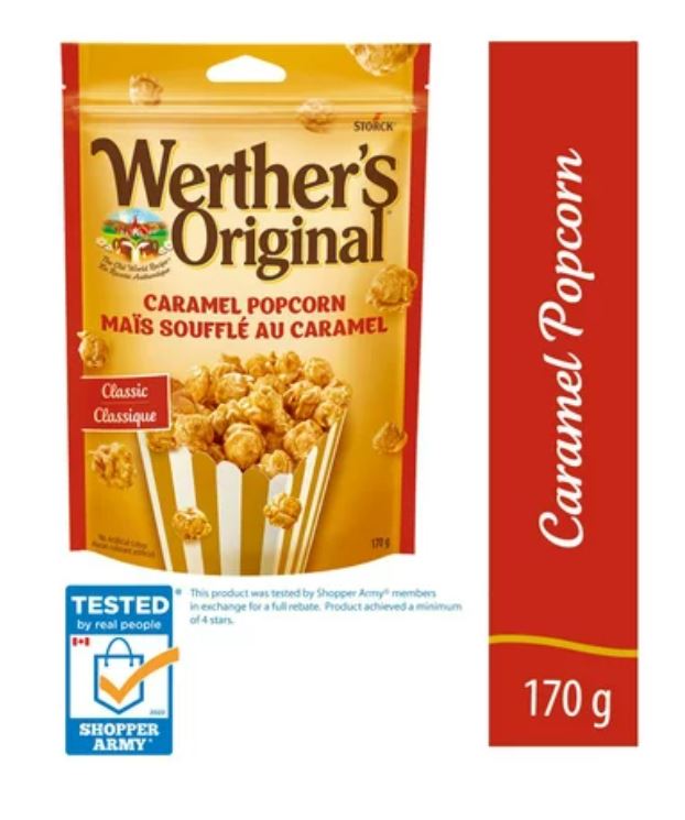 Werther's Original Caramel Popcorn, 170g/6oz. Gluten Free