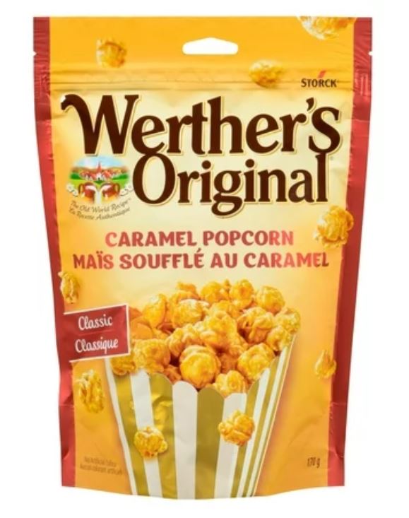 Werther's Original Caramel Popcorn, 170g/6oz. Gluten Free