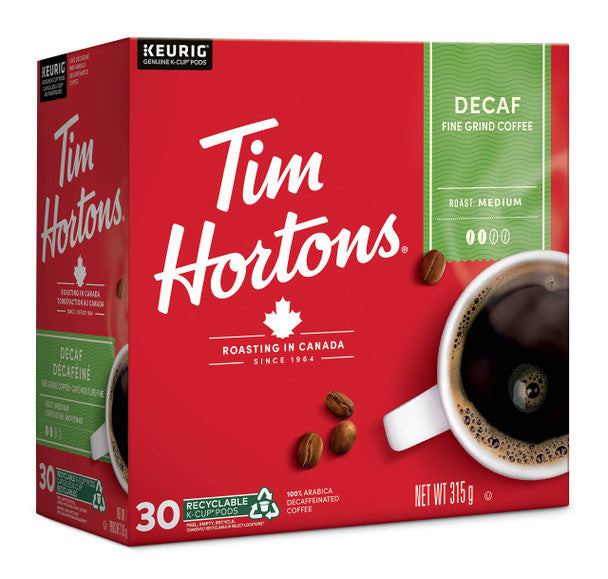 Tim Hortons Medium Roast K-cup Decaf Coffee 30 Count, .