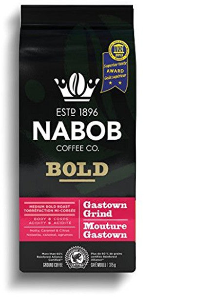 Nabob Ground Coffee, Bold Gastown Grind, 375g/13.2oz.