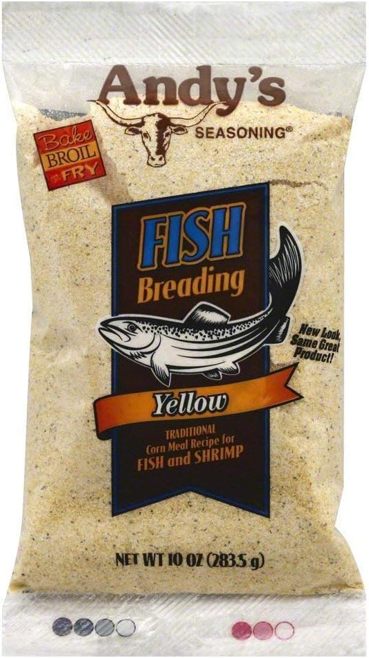 Andy's Seasoning, Yellow Fish Breading 10oz(Pack of 1)