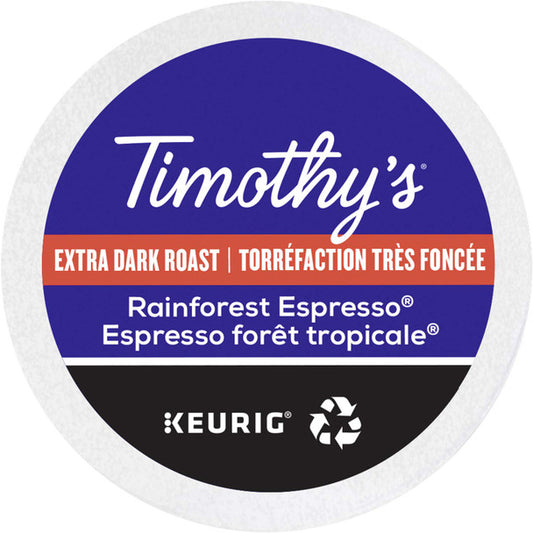 Buy Timothy`s World Coffee Rainforest Espresso 30 K-Cups