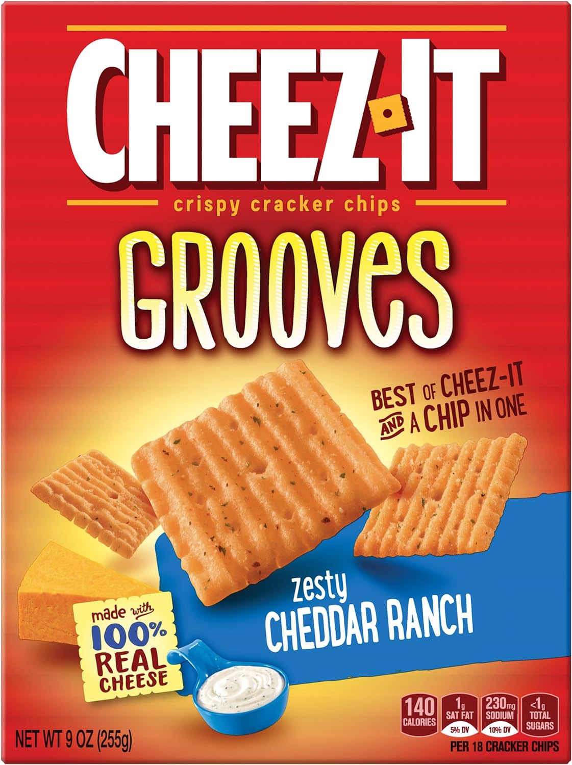 Cheez It Grooves Zesty Cheddar Ranch, 9 Ounce by Cheez-It