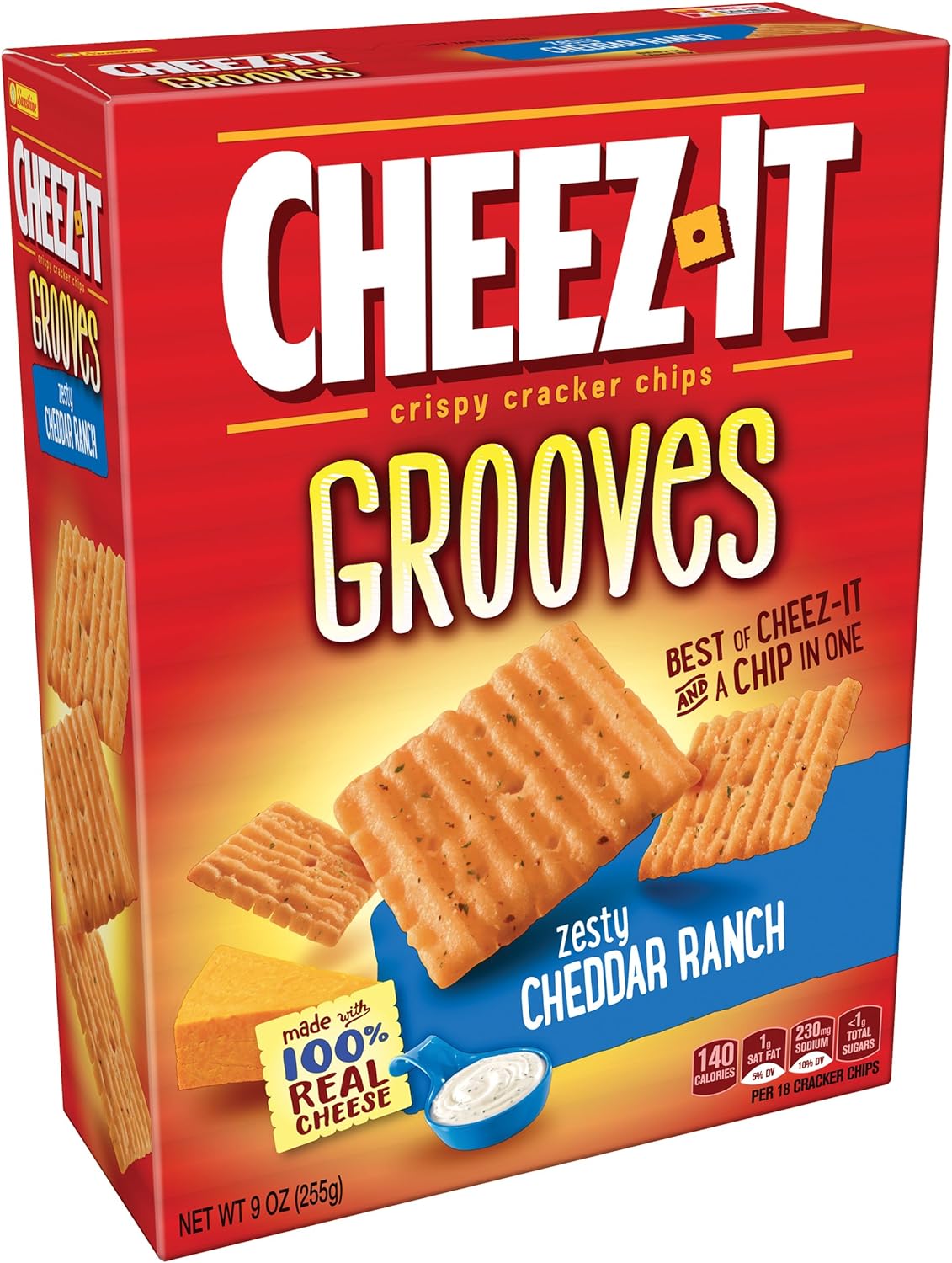 Cheez It Grooves Zesty Cheddar Ranch, 9 Ounce by Cheez-It