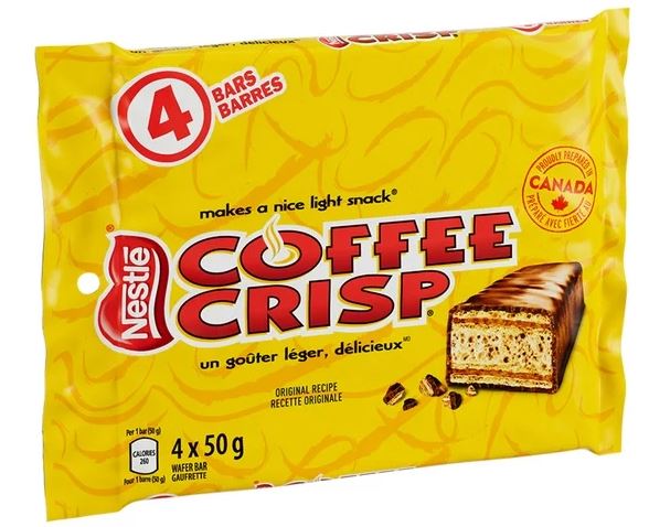 Order Canada Candy Coffee Crisp Chocolate Bar 4 x 50gram Bars