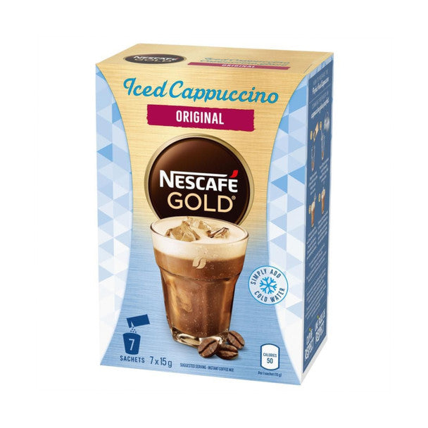 Nescafe Iced Cappuccino, Original, Instant Coffee Sachets, 7ct x 15g .