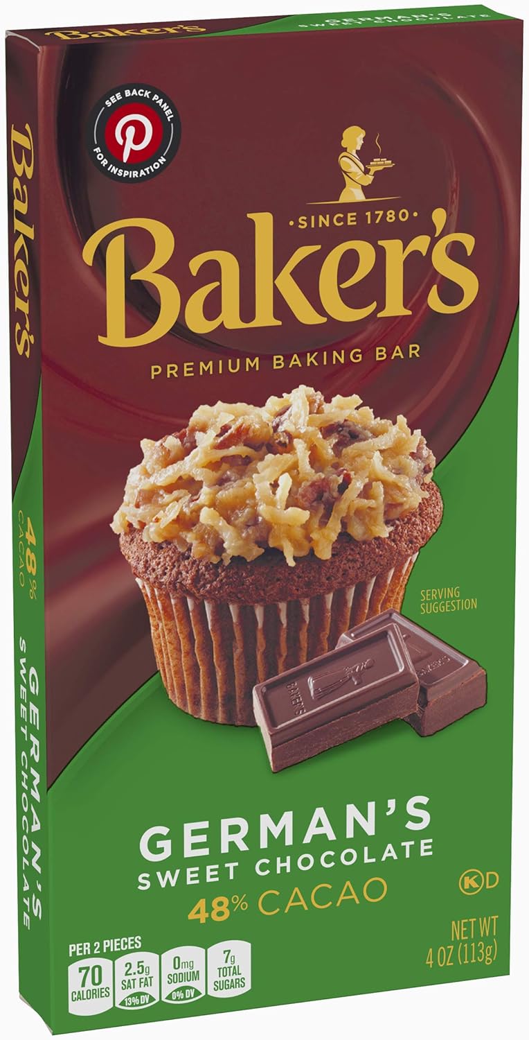 Baker's German's Sweet Chocolate Baking Bar, 4 Ounce