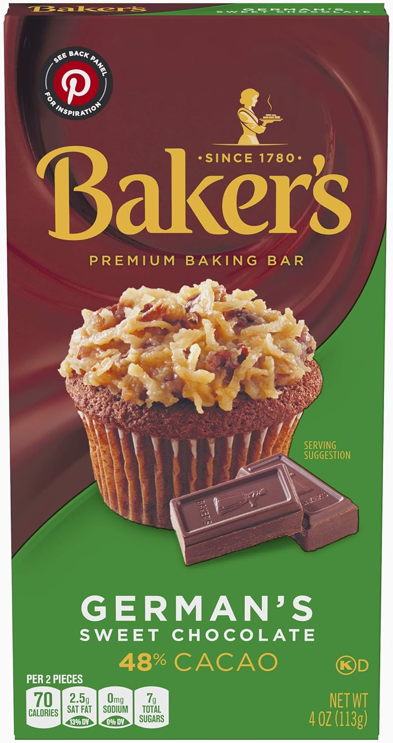 Baker's German's Sweet Chocolate Baking Bar, 4 Ounce