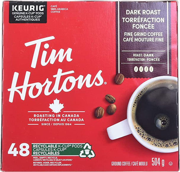 Tim Horton's Dark Roast Coffee (48 Count K-cup)