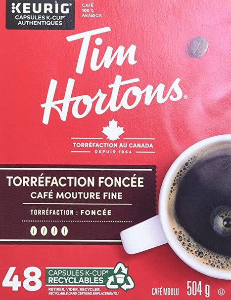 Grab Tim Horton's Dark Roast Coffee (48 Count K-cup)