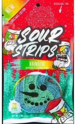 Sour Strips Rainbow Holiday Bag - 3.4oz